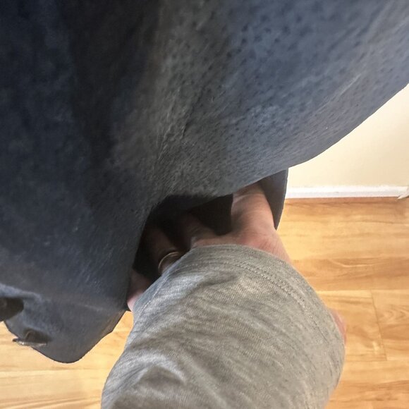 Mens Greatland Dark Blue Suede Vest Small Star Buttons - Picture 6 of 10